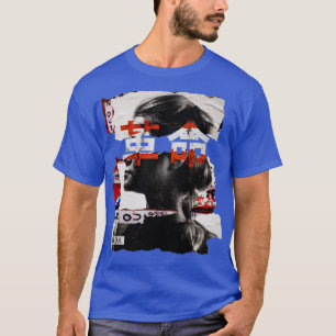 Camiseta Colagem de texto entre garotas e japoneses