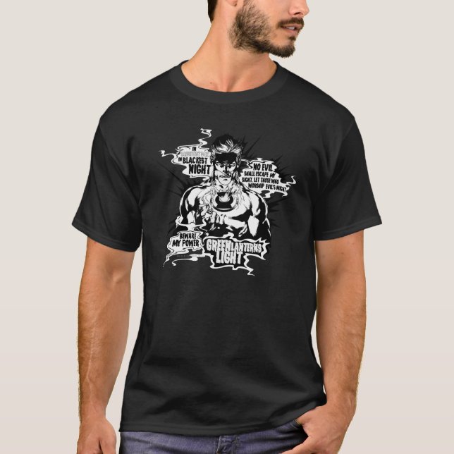 Camiseta Colagem de Texto Lanterna Verde (Frente)