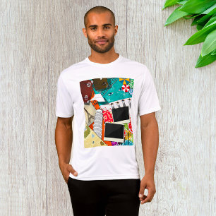 Camiseta Colagem de viagem com Férias de Marcas Terrestres