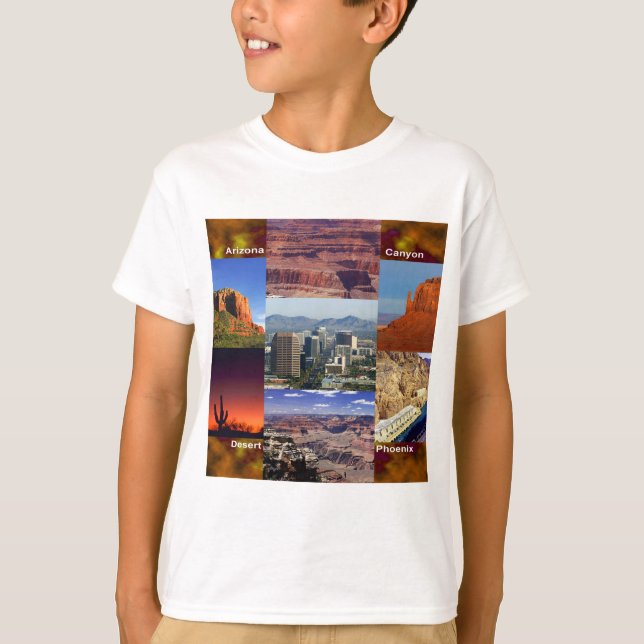 Camiseta Colagem do Deserto arizona (Frente)