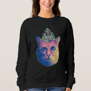 Camiseta Colagem do Gato Rei do Dinheiro para Todas as Idad
