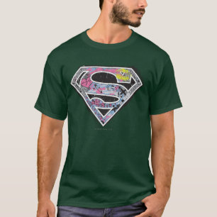 Camiseta Colagem do logotipo de Supergirl