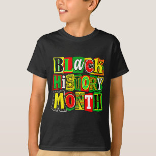 Camiseta Colagem do mês da história negra engraçado afro am