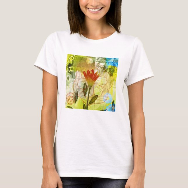 Camiseta Colagem Floral (Frente)