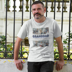 Camiseta Colagem Fotográfica do Vovô Man Myth Legend 6
