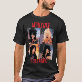 Camiseta Colagem Gráfica de Foto de Concerto de Glam Metal