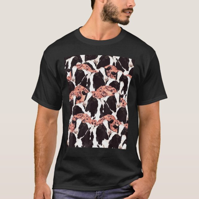 Camiseta Colagem Louca de Biscoito de Vaca (Frente)
