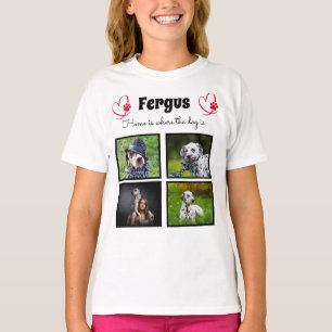 Camiseta Colagem - memória personalizada de fotos de cães p