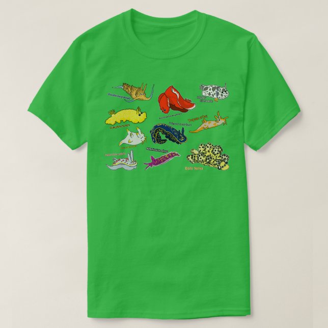 Camiseta Colagem Nudibranch (Frente do Design)