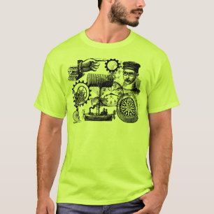 Camiseta colagem número 1 do steampunk