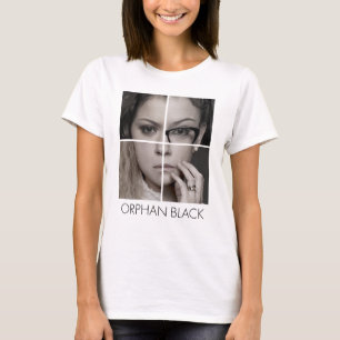 Camiseta Colagem órfão do clone do preto