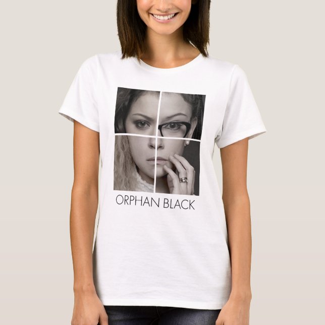 Camiseta Colagem órfão do clone do preto | (Frente)