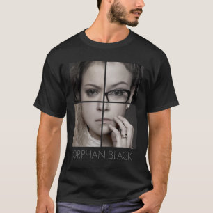 Camiseta Colagem órfão do clone do preto