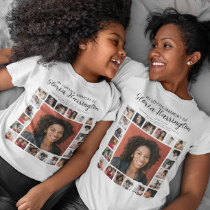 Camiseta Colagem Personalizada de 21 Fotos Memorial
