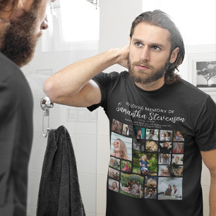 Camiseta Colagem Personalizada de 24 Fotos Memorial
