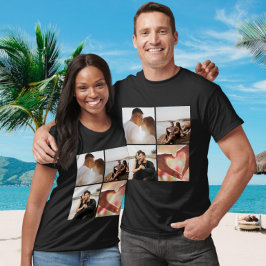 Camiseta Colagem Personalizada de 5 Fotos Personalizada