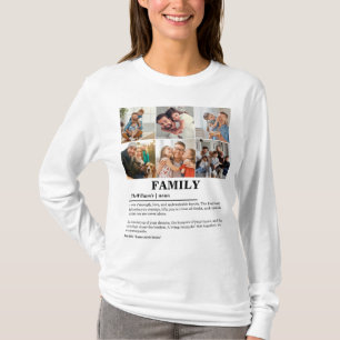 Camiseta Colagem Personalizada de 6 Fotos Definição de Famí