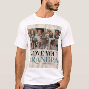 Camiseta Colagem Personalizada de Fotografias 'Ame O Vovô'