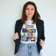 Colagem personalizada de fotos Código Qr e logotip