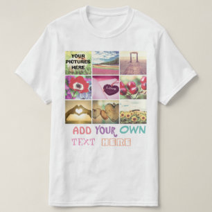 Camiseta Colagem personalizada de fotos do instagram