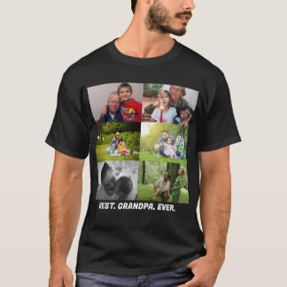 Camiseta Colagem personalizada do Melhor Avô de 6 Fotos