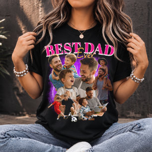 Camiseta Colagem Personalizada Melhor Pai do Mundo Estilo B