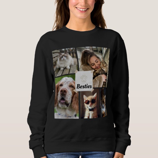 Camiseta Colagem Personalizável De Fotos Para Pet Lovers (Frente)