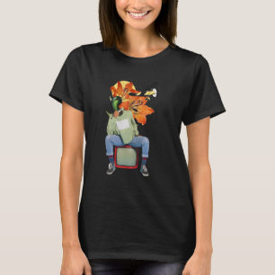 Camiseta Colagem Retro Vintage Duck Flower Mídia Arte Mídia