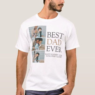 Camiseta Colagem simples da família de fotos do Dia de os p