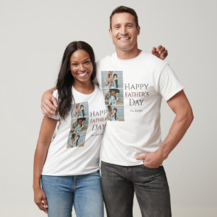 Camiseta Colagem simples da família de fotos do Dia de os p