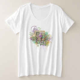Camiseta Colagem Splatter Mardi Gras