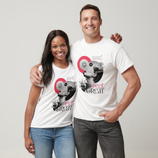 Camiseta Colagem Surreal Sinta-se Bem Relaxe