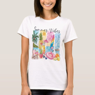 Camiseta Colagem Torna das Víblias de Verão - Praia de Aqua