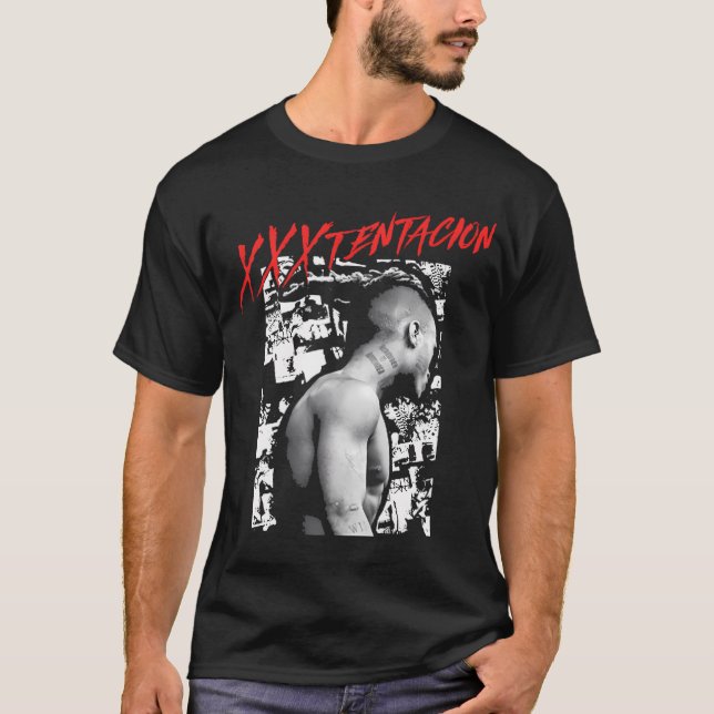Camiseta Colagem Xxtentacion Preto (Frente)