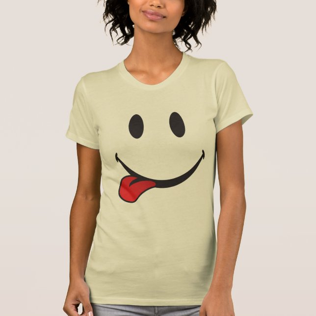 Camiseta Colando para fora o emoji da língua (Frente)