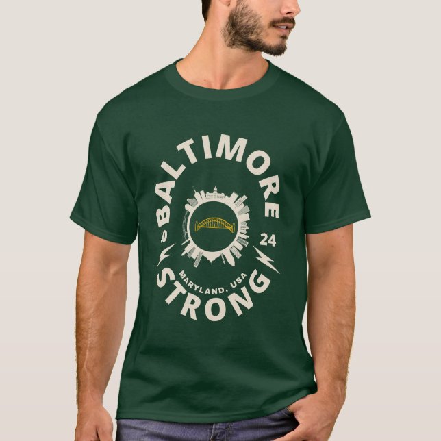 Camiseta Colapso da Ponte Baltimore Forte (Frente)