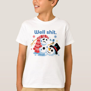 Camiseta Colapso Divertido do Boneco de Neve de Natal Inv