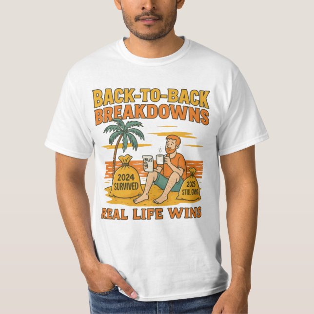 Camiseta Colapsos Seguidos – A Vida Real Vence (Frente)