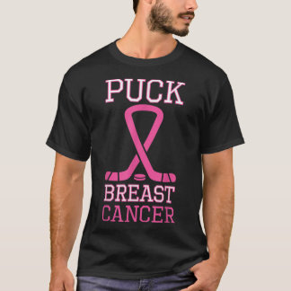 Camiseta Colar Câncer da Mama Friso Rosa Fita Hockey Com Fi