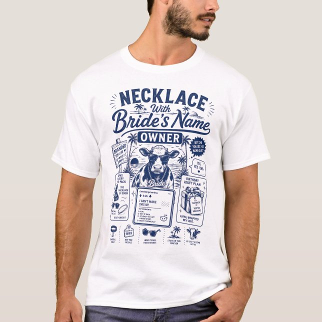 Camiseta Colar com o nome da proprietária da noiva (Frente)