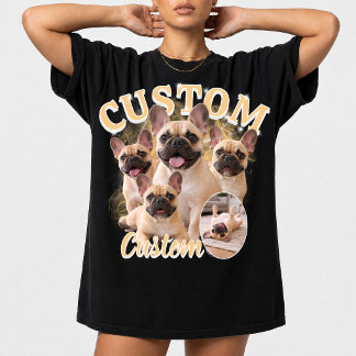 Camiseta Colar de Fotos de Cachorro Personalizado, Animal V