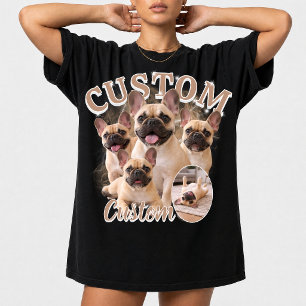 Camiseta Colar de Fotos de Cachorro Personalizado, Animal V