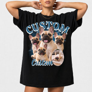 Camiseta Colar de Fotos de Cachorro Personalizado, Animal V