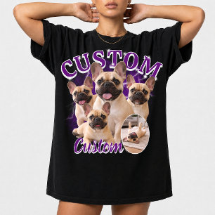 Camiseta Colar de Fotos de Cachorro Personalizado, Animal V