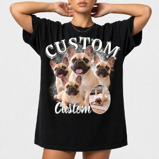 Camiseta Colar de Fotos de Cachorro Personalizado, Animal V
