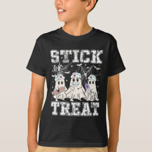 Camiseta Colar Ou Tratar O Halloween Da Enfermeira Técnica