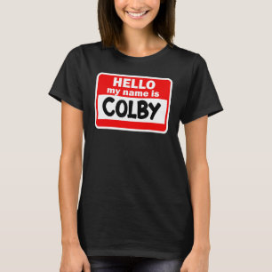 Camiseta Colby Hello Meu Nome É Tshirt Name On Custom 1