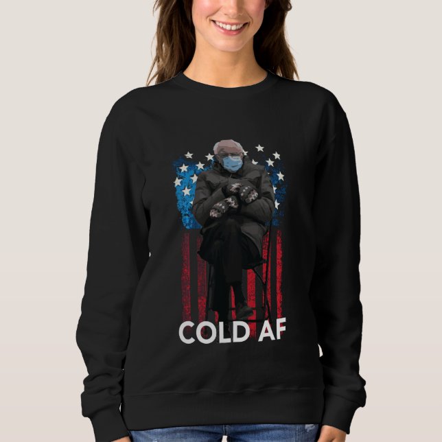 Camiseta Cold Af Funny Bernie Sanders Mittens Meme (Frente)