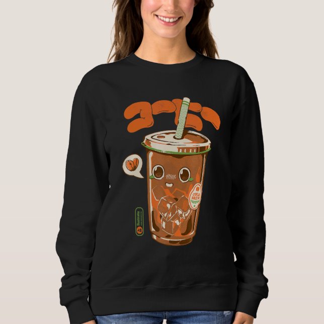 Camiseta Cold Coffee Cute Japanese Aesthetics Coffee Cup Dr (Frente)
