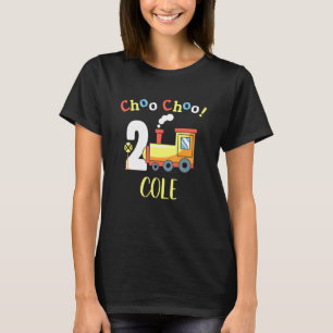 Camiseta Cole Choo Choo Dois segundo aniversário de comboio